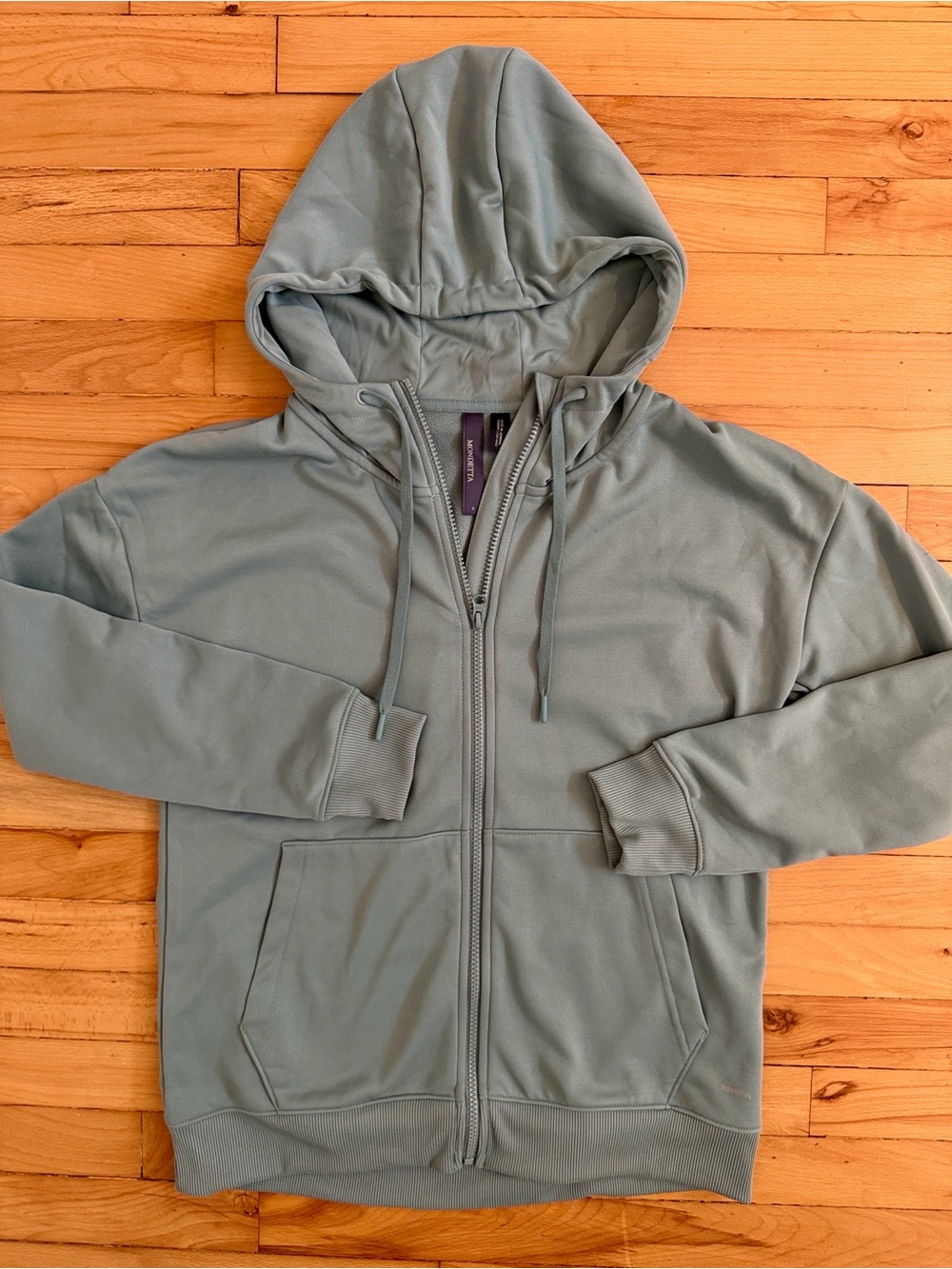 Mondetta Women's Sage Green Zip-Up Hoodie
